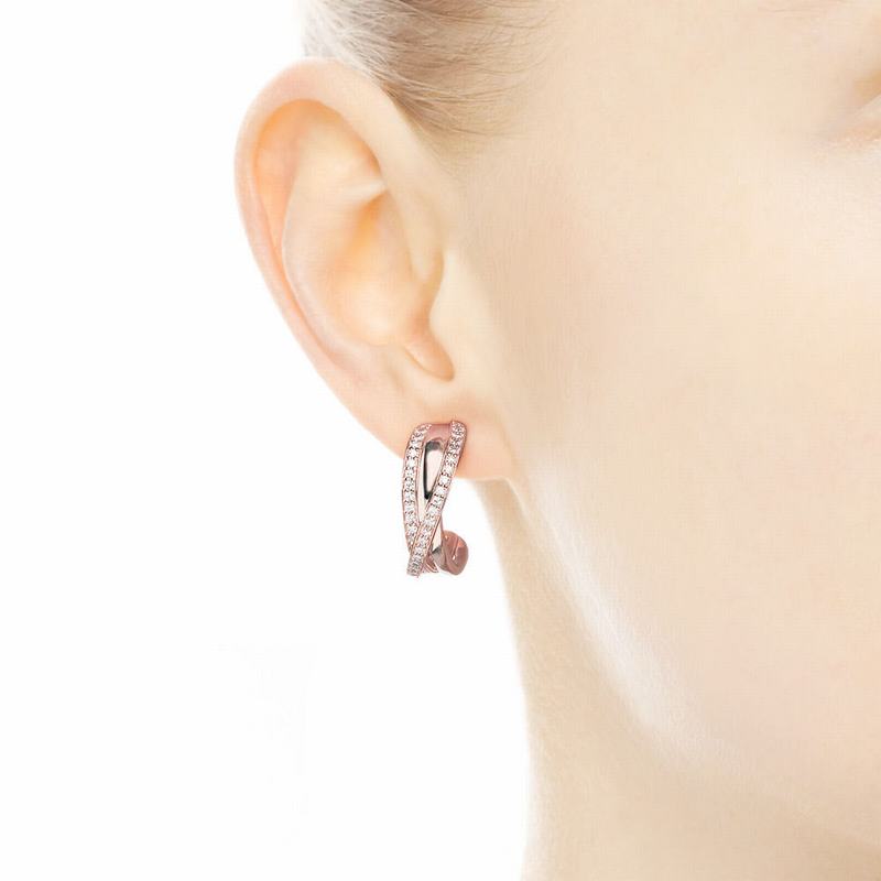 Pandora Australia Rose™ Entwined Hoop Earrings | SJACHG062